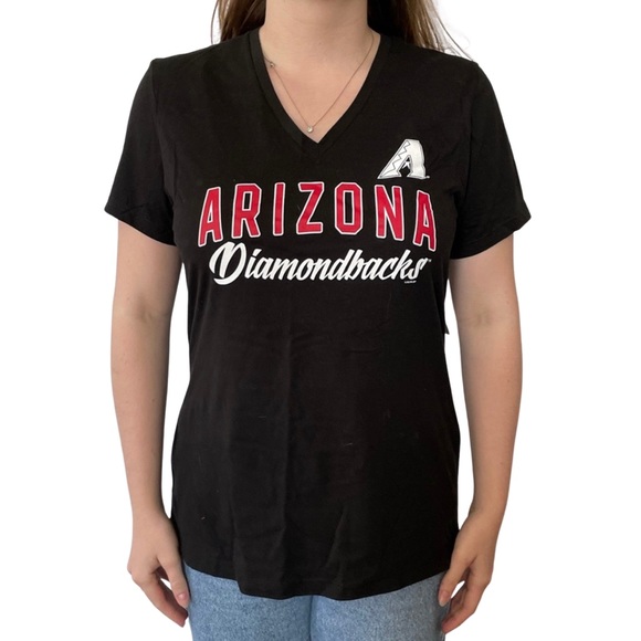 Genuine Merchandise Tops - NWT MLB Diamondbacks Black and Red V Neck Tshirt